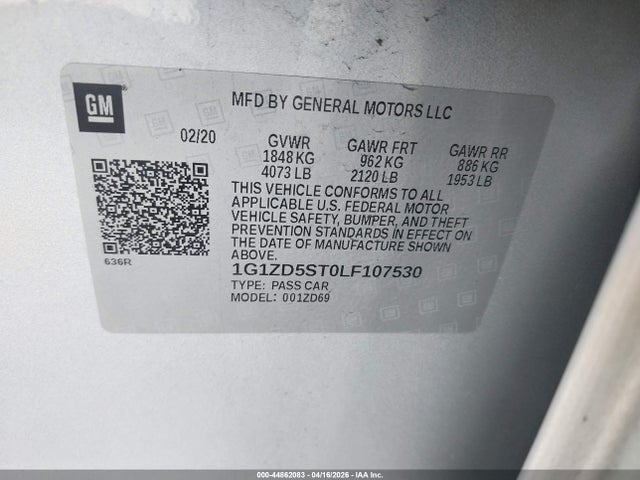 Chevrolet Malibu Fwd Lt