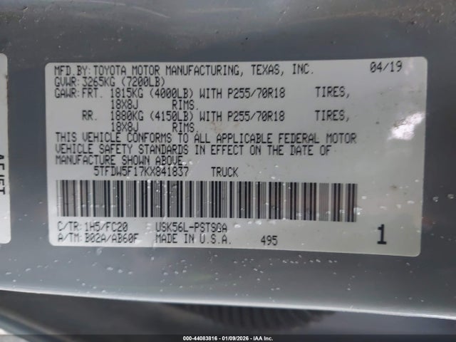 Toyota Tundra Sr5 5.7l V8