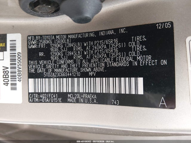 Toyota Sienna Le