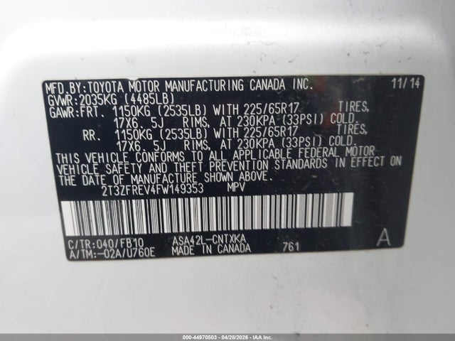 Toyota RAV4 Le