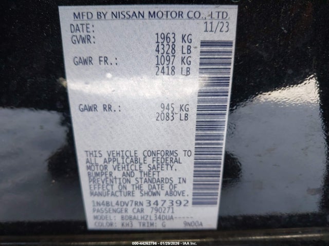 Nissan Altima Sv Fwd