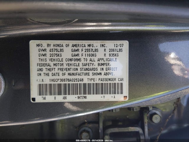 Honda Accord 3.5 Ex-l