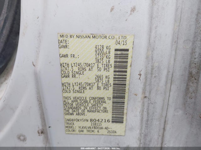 Nissan Nv Sl V6