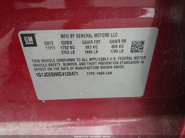 Chevrolet Sonic 2lt