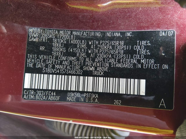 Toyota Tundra Sr5 5.7l V8