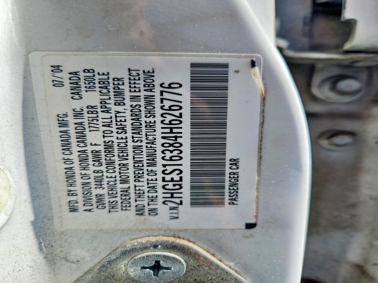 Honda Civic Dx Vp
