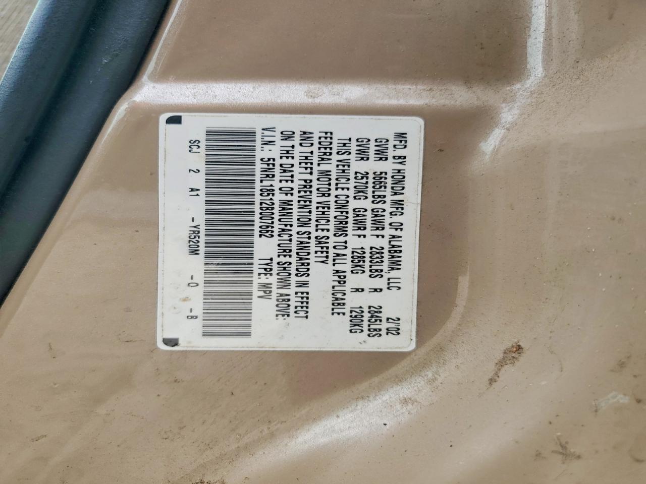 Honda Odyssey Lx