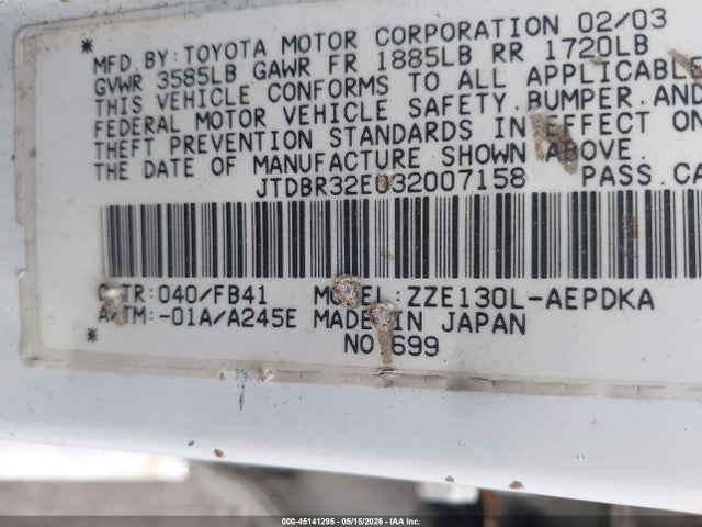 Toyota Corolla Ce