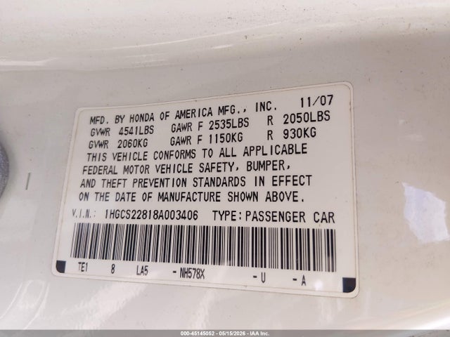 Honda Accord 3.5 Ex-l