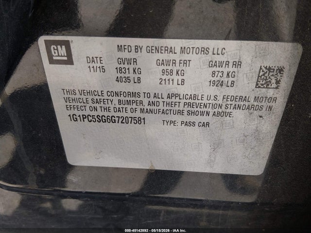 Chevrolet Cruze Ls Auto