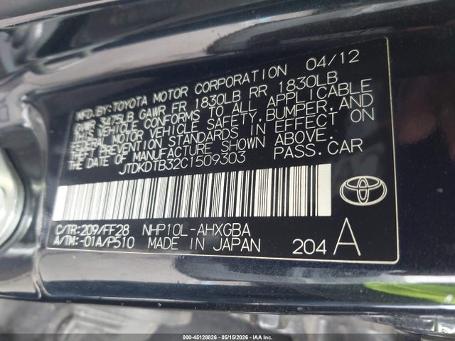 Toyota Prius c Three