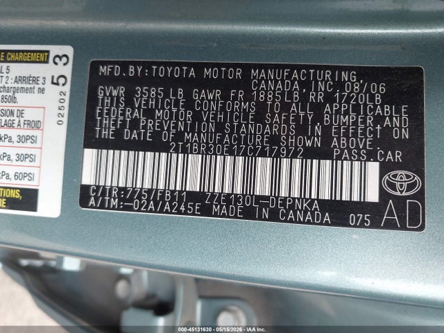 Toyota Corolla Le