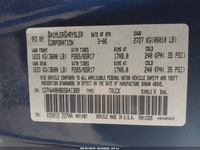 Dodge Dakota Quad Slt