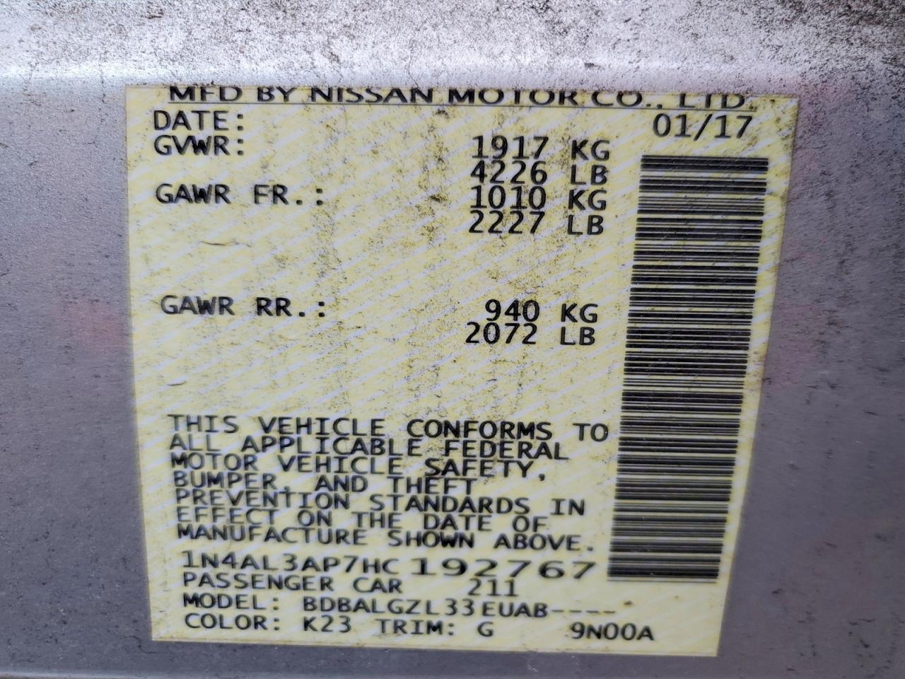 Nissan Altima 2.5 S
