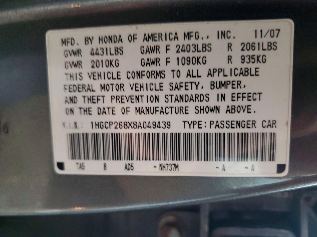 Honda Accord Exl