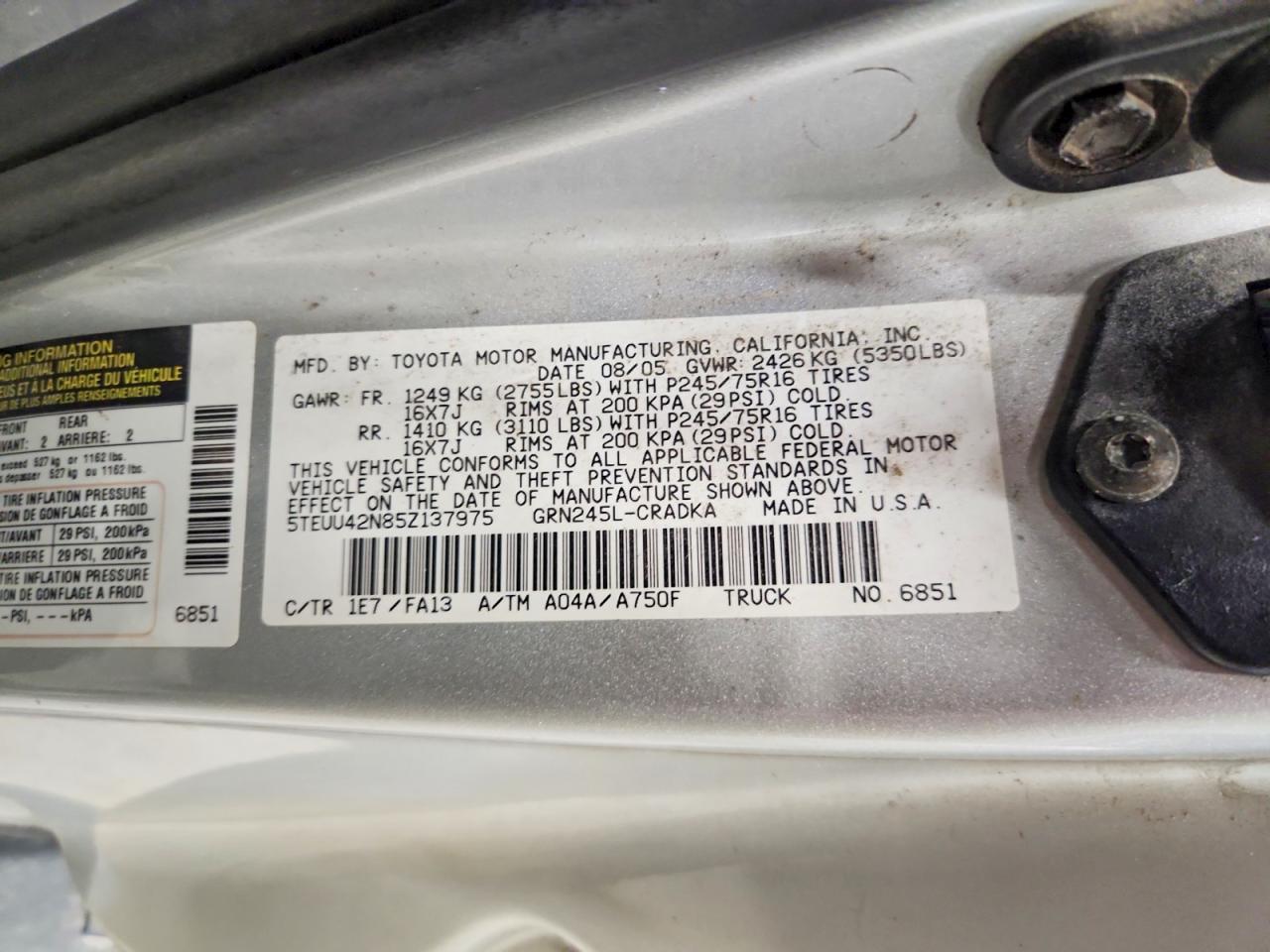 Toyota Tacoma Access Cab