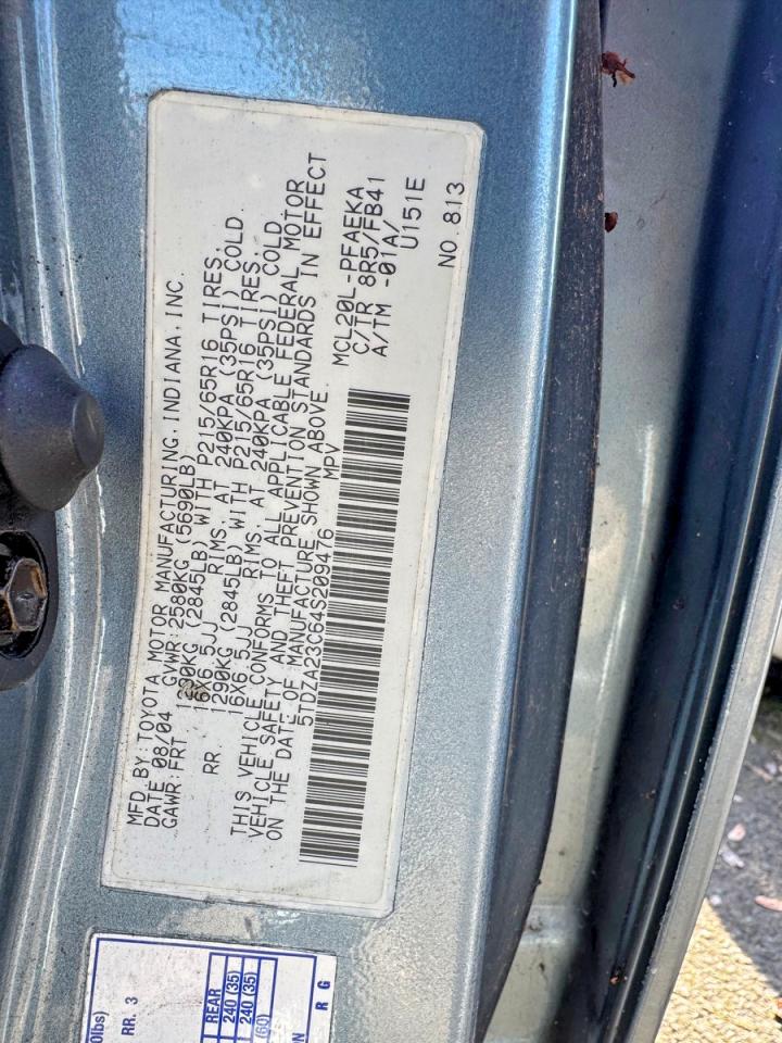Toyota Sienna Le 7 Passenger