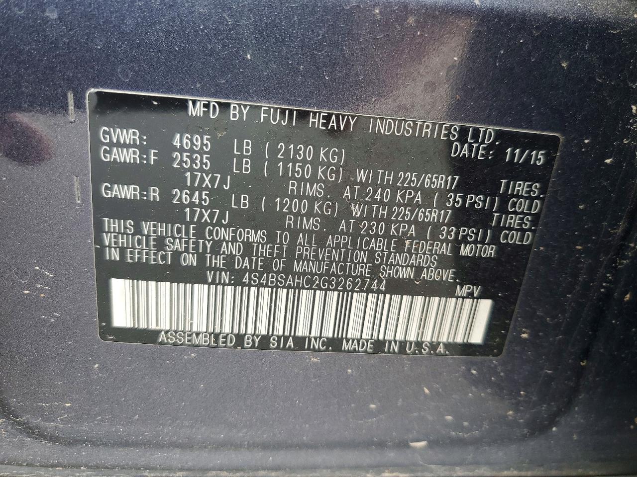Subaru Outback 2.5i Premium