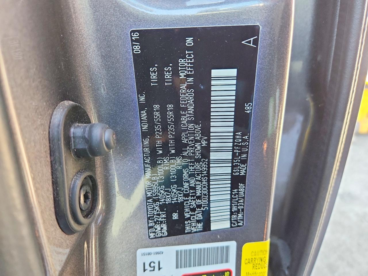 Toyota Sienna Xle Premium 7-passenger