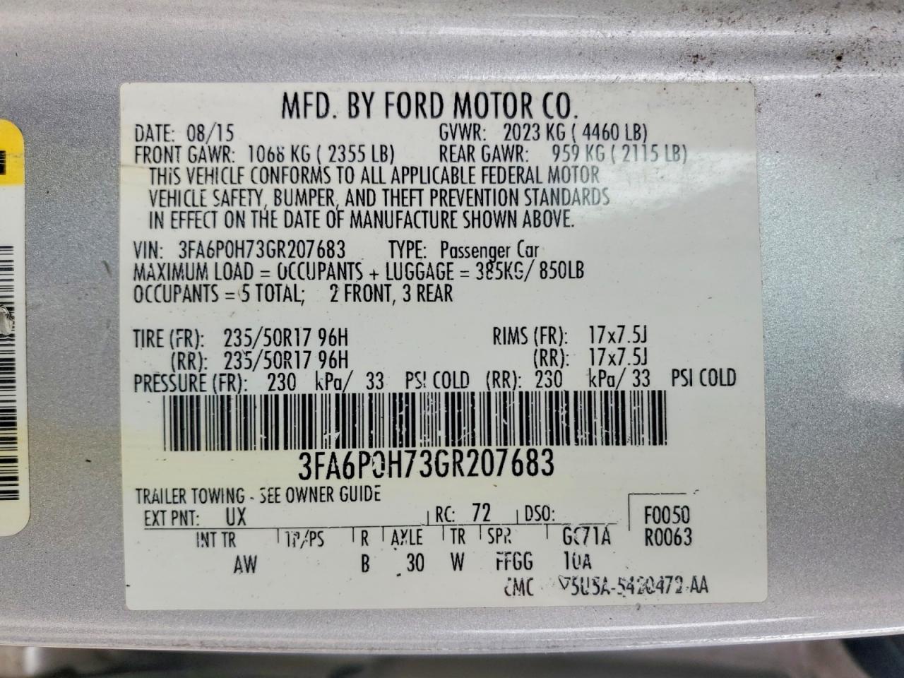 Ford Fusion Se