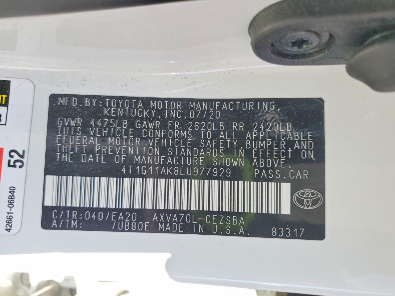 Toyota Camry Se