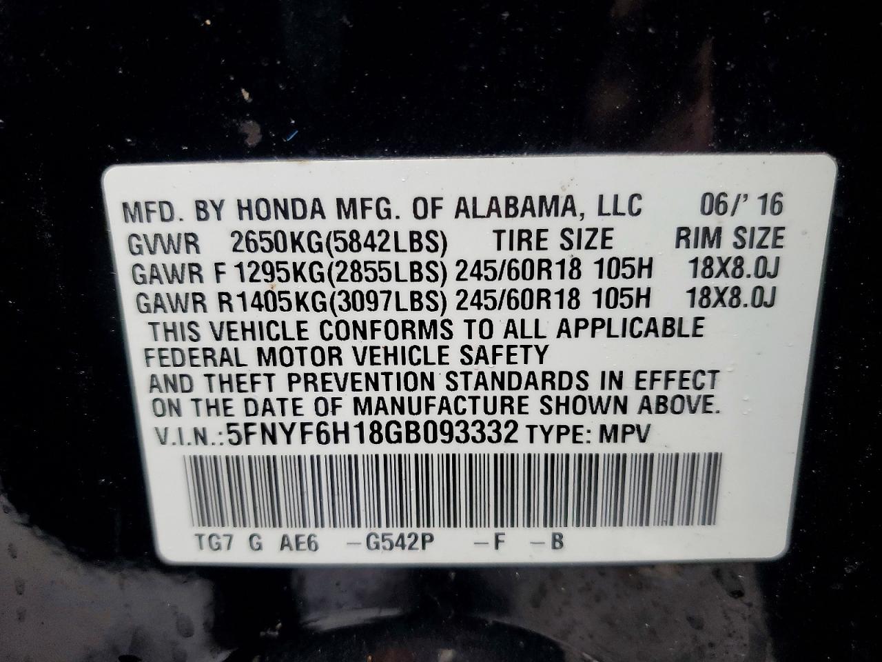 Honda Pilot Lx