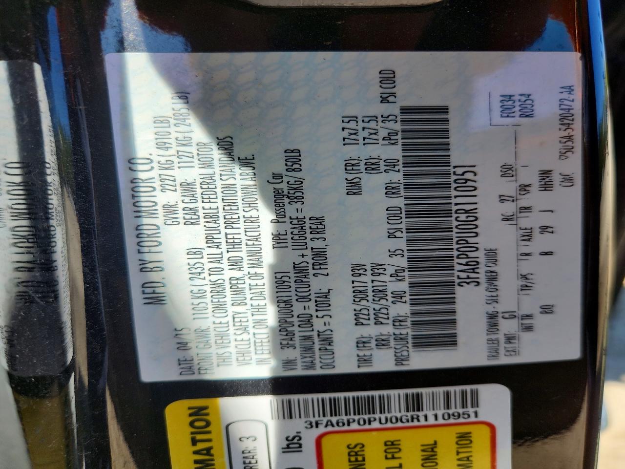 Ford Fusion Se Phev