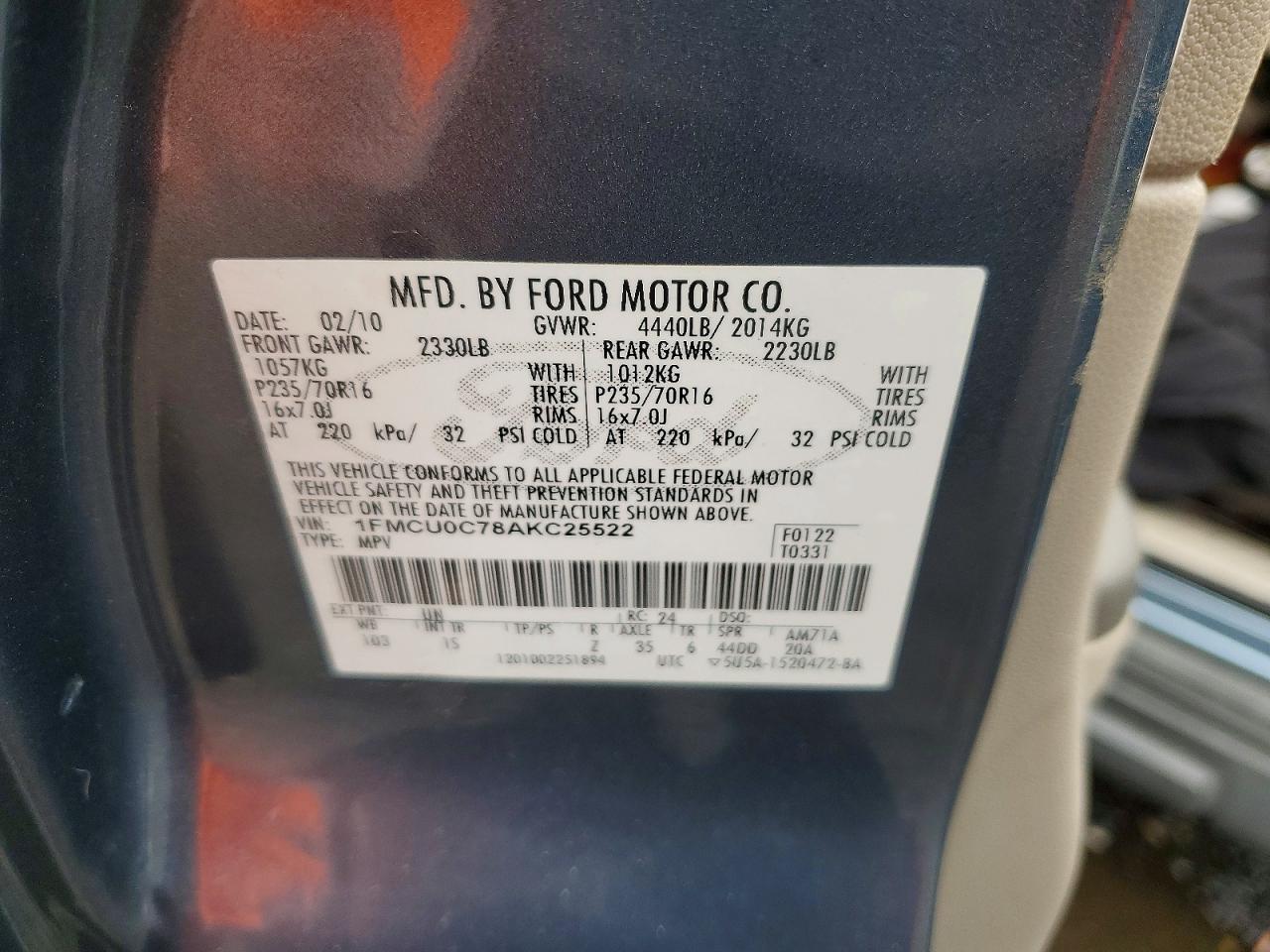 Ford Escape Xls