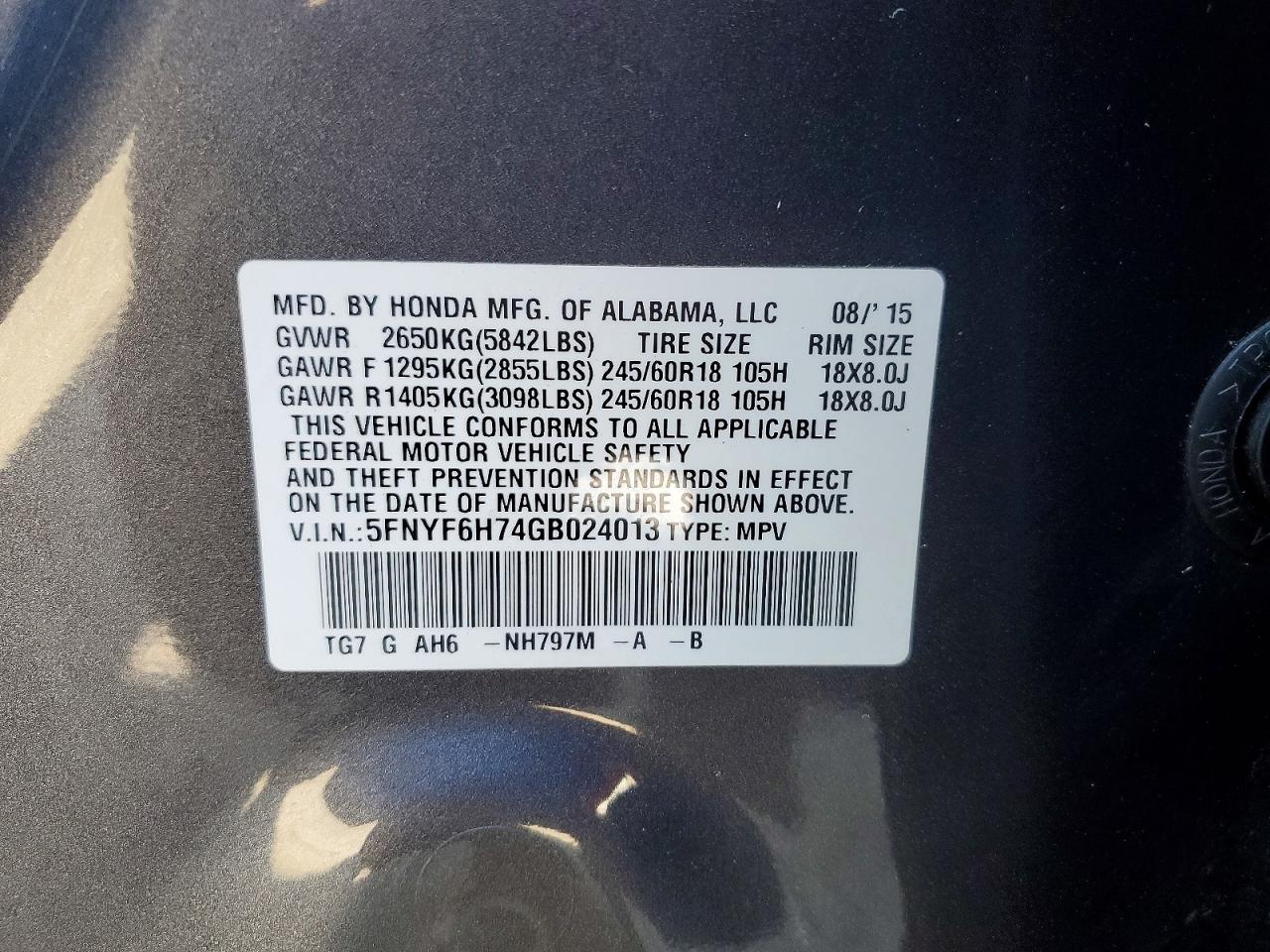Honda Pilot Exln