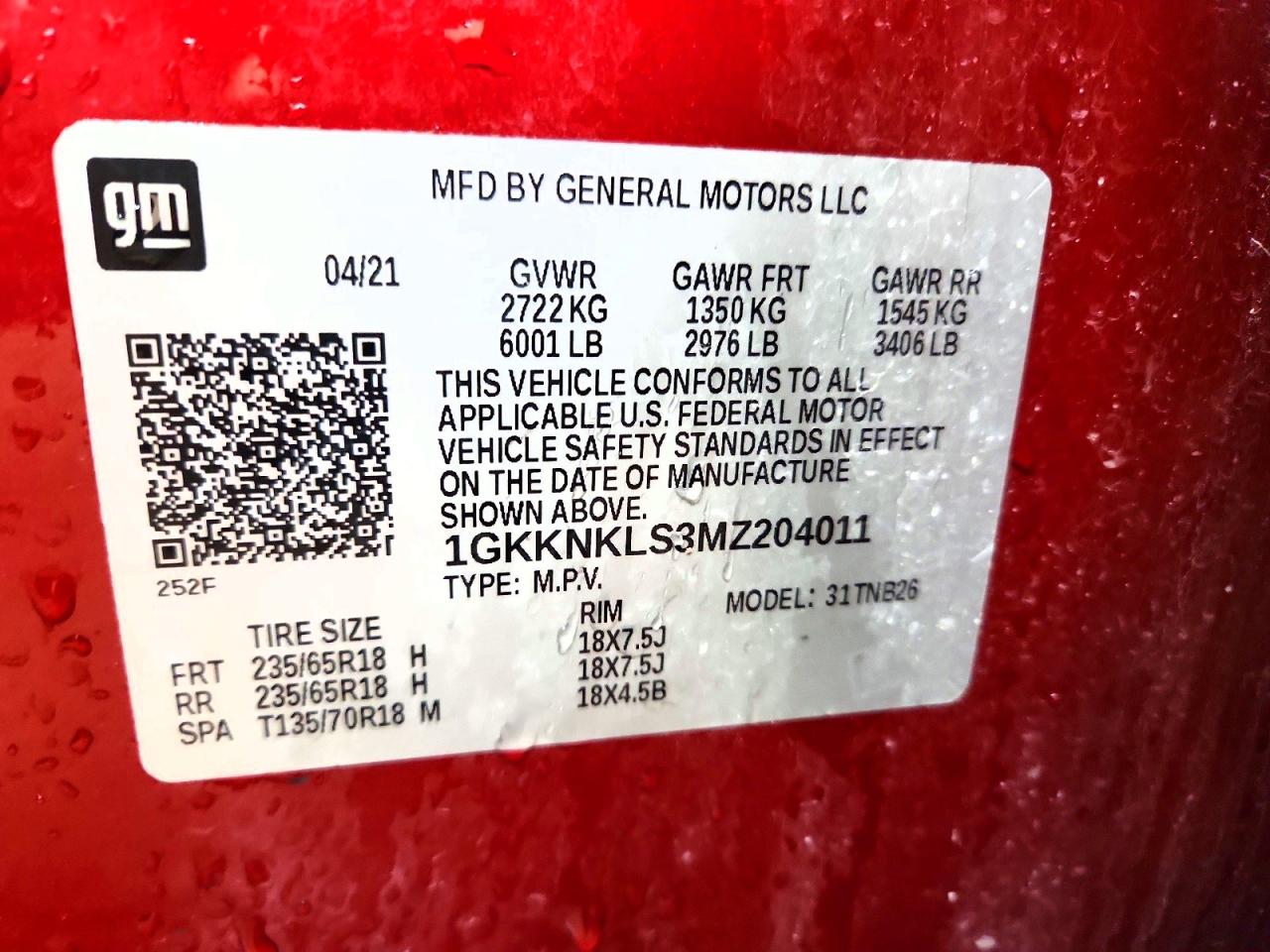 GMC Acadia Sle