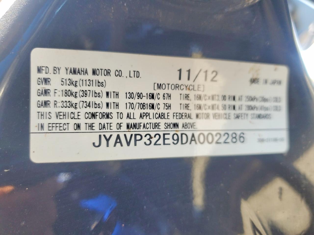 Yamaha Xvs1300 Ct