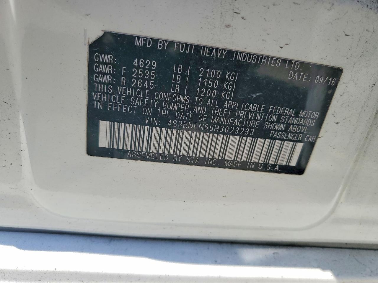 Subaru Legacy 3.6r Limited