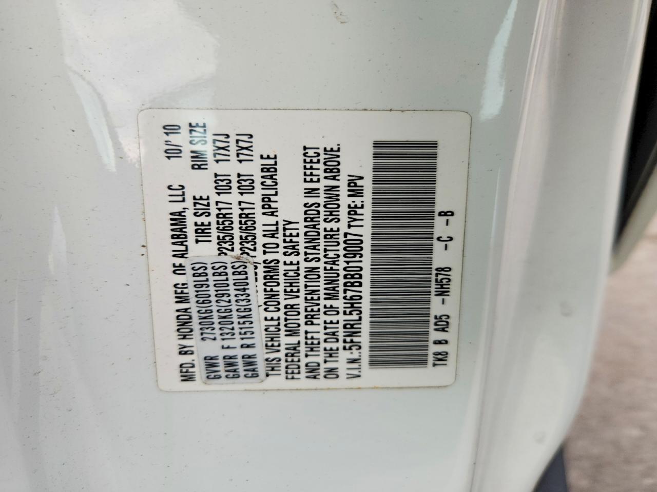 Honda Odyssey Exl