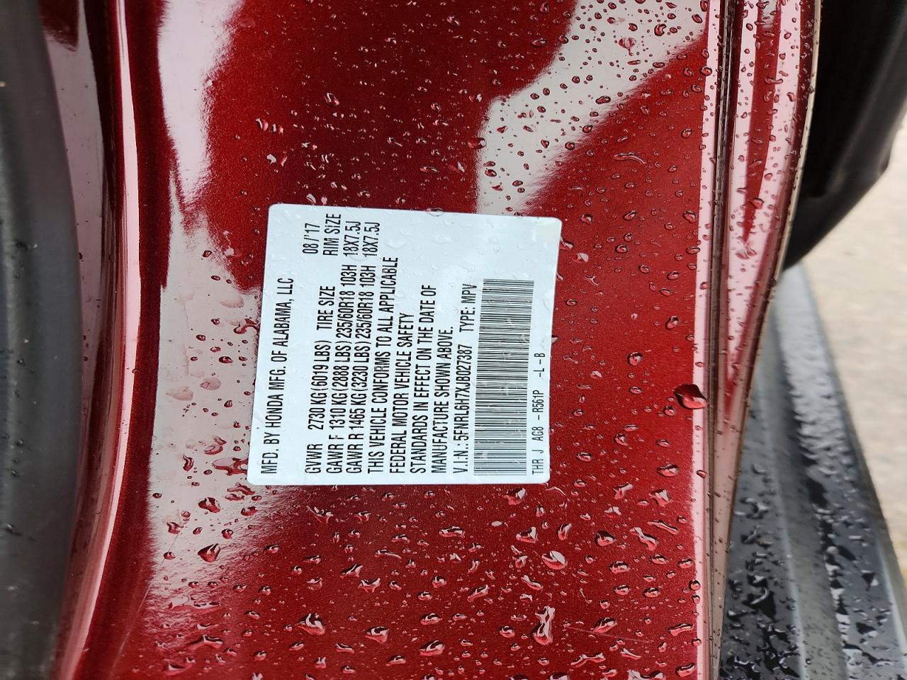 Honda Odyssey Exl