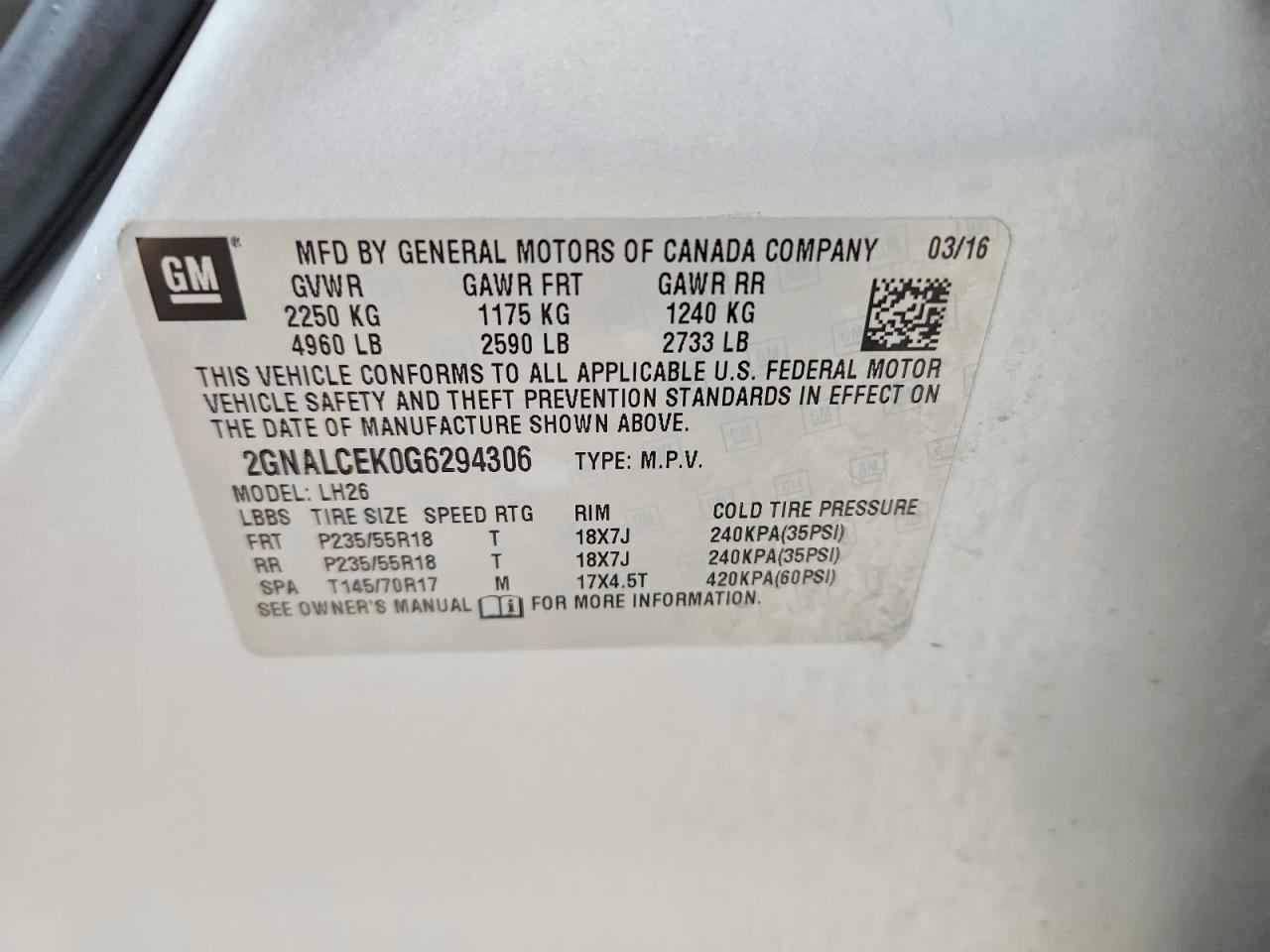 Chevrolet Equinox Lt