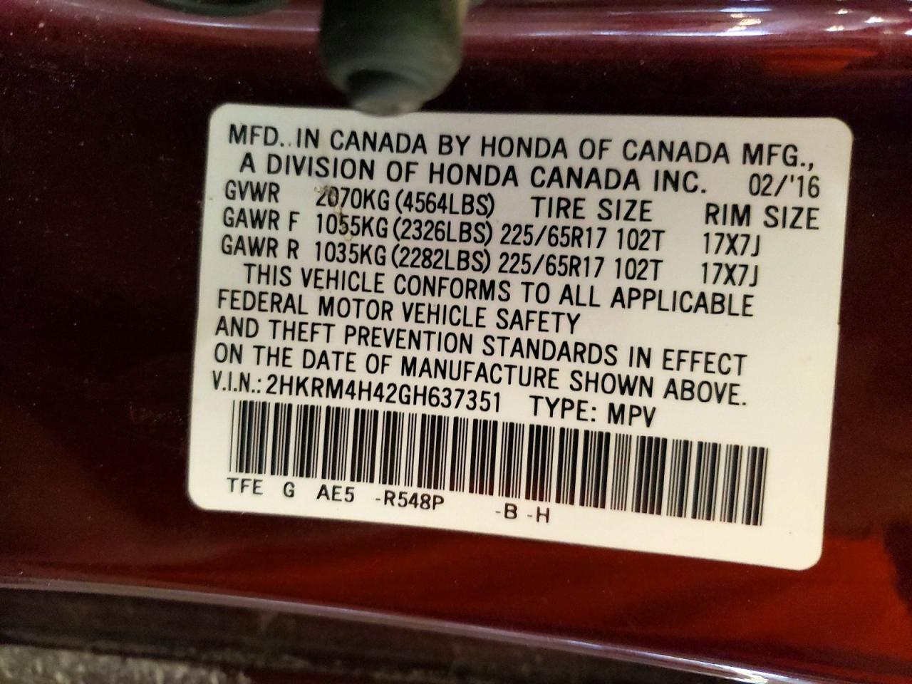 Honda Crv Se