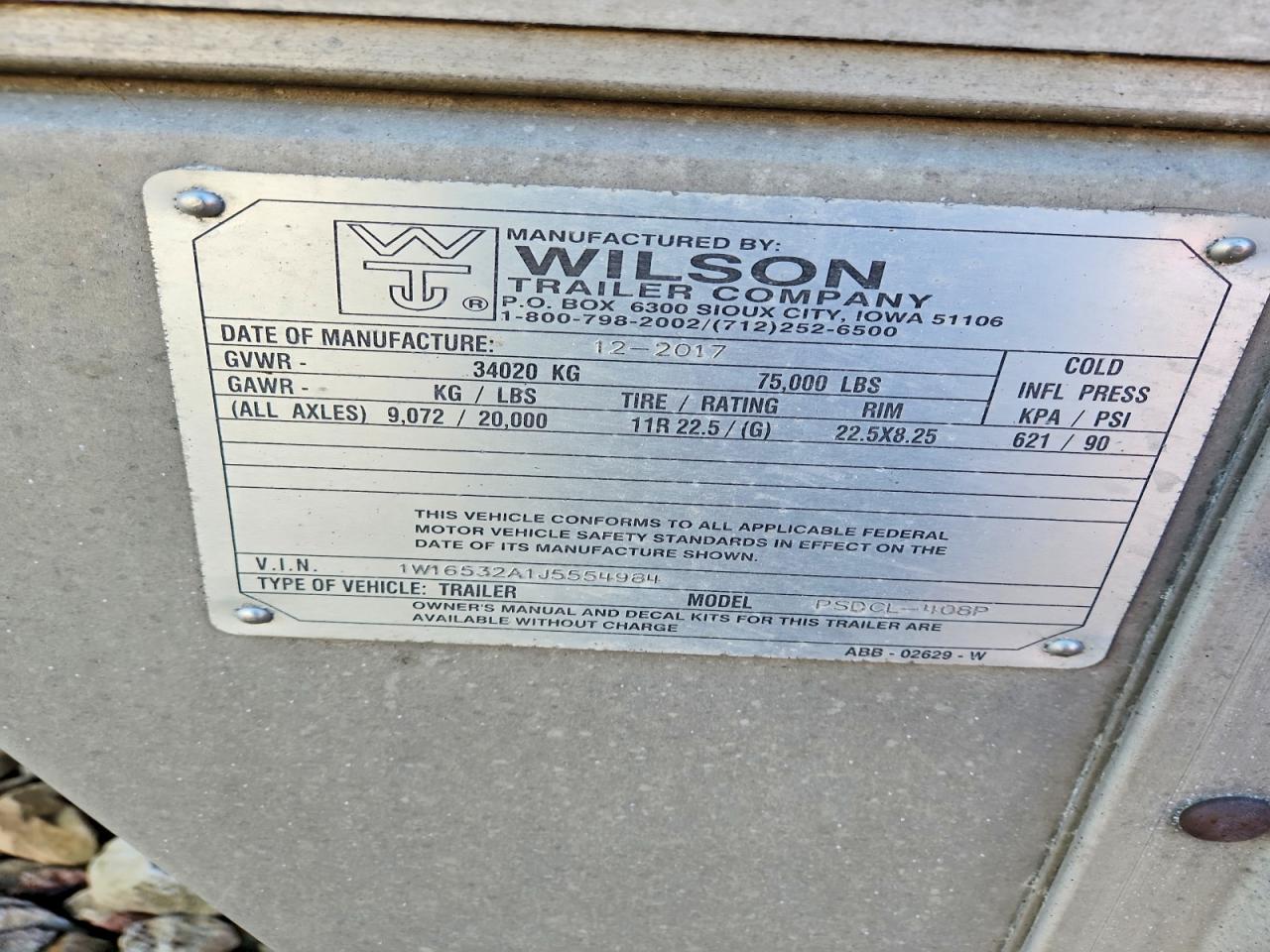 Wilson Trailer Semi Trlr