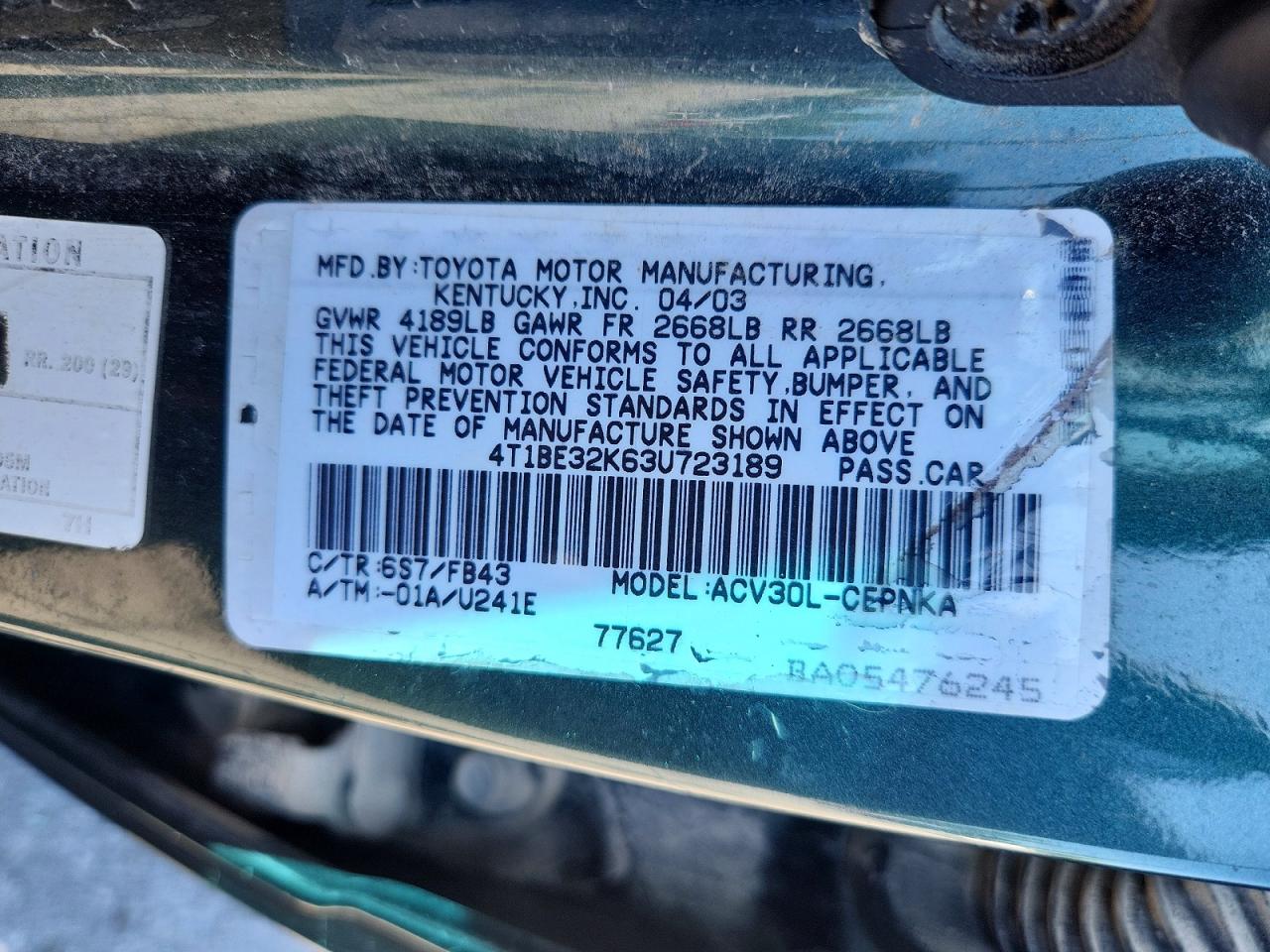 Toyota Camry Le
