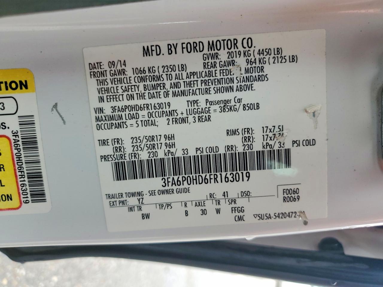 Ford Fusion Se