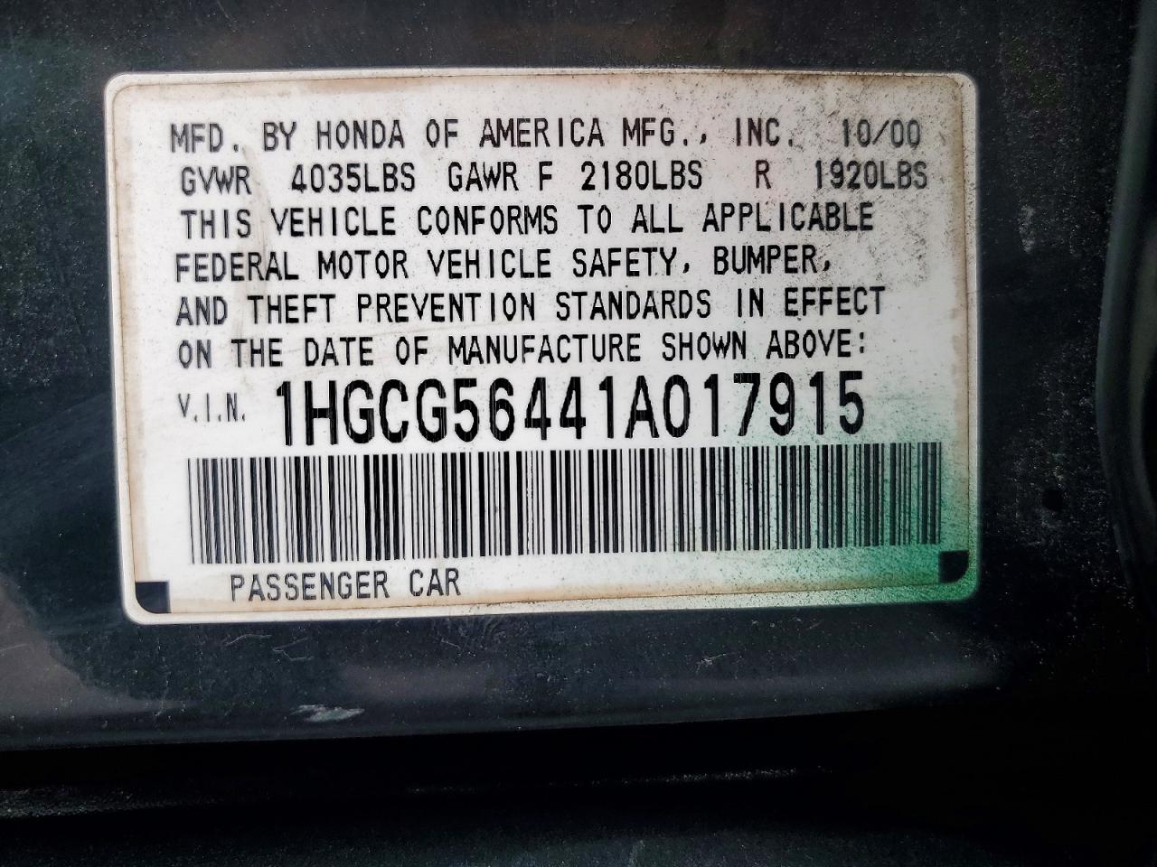 Honda Accord Lx