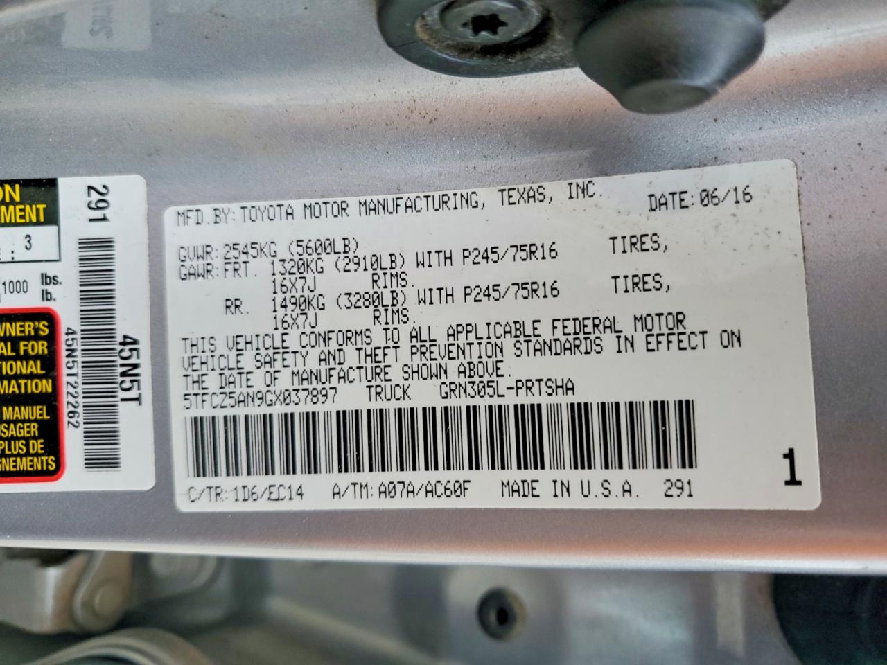 Toyota Tacoma Sr5 V6