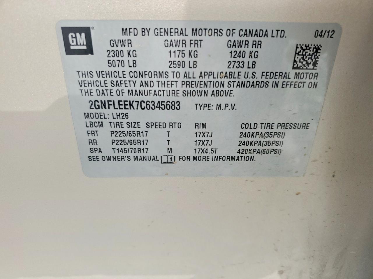 Chevrolet Equinox Lt