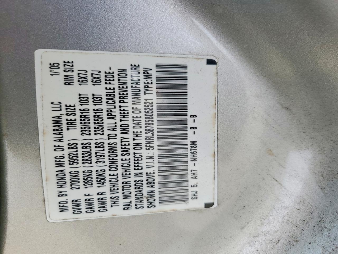 Honda Odyssey Exl