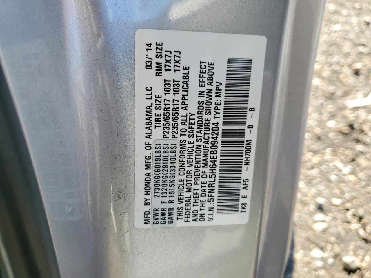 Honda Odyssey Exl