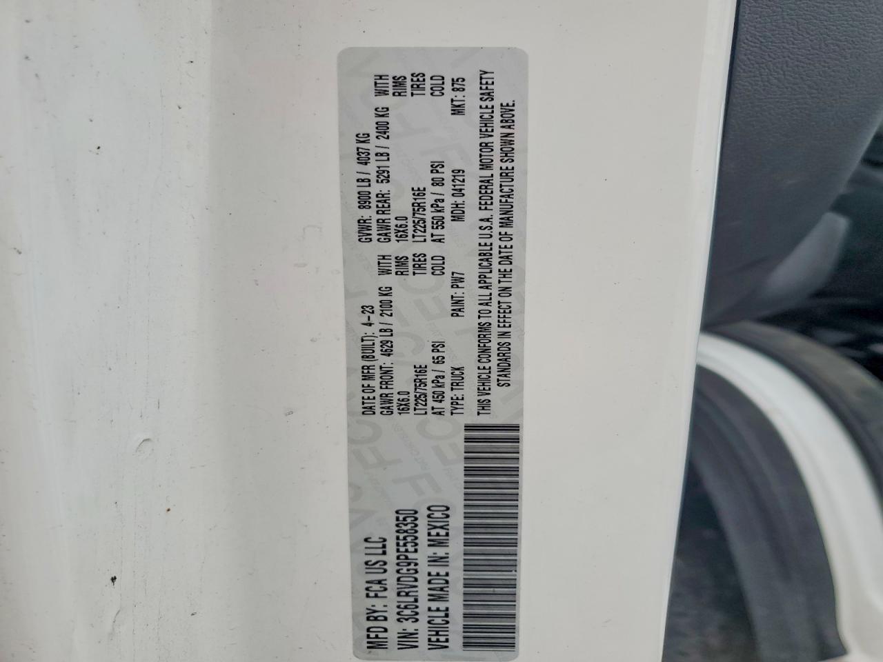 Ram Promaster 2500 High