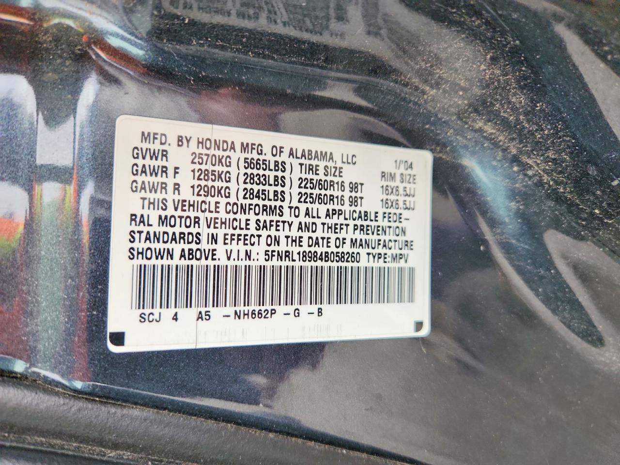 Honda Odyssey Exl