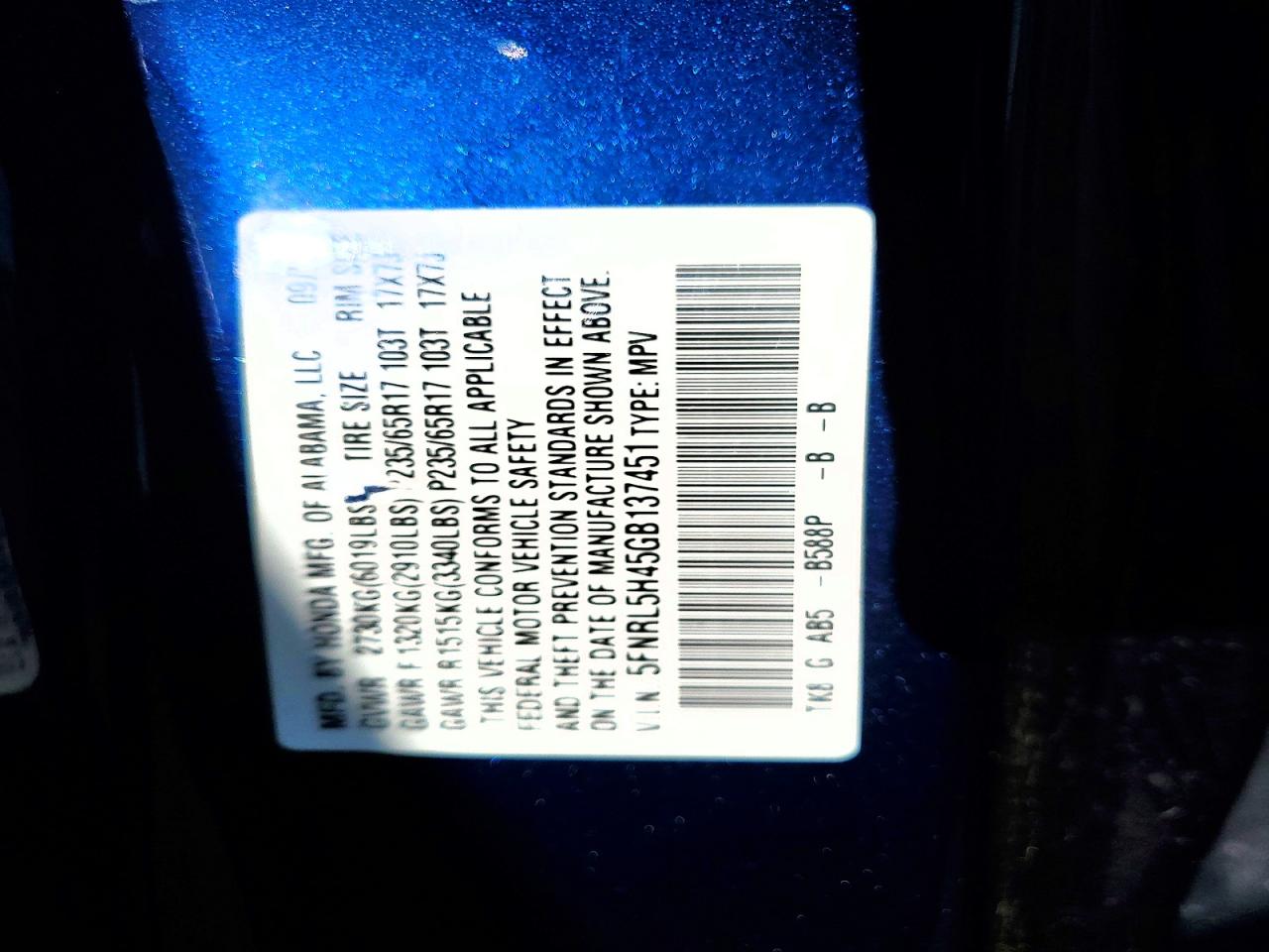 Honda Odyssey Ex