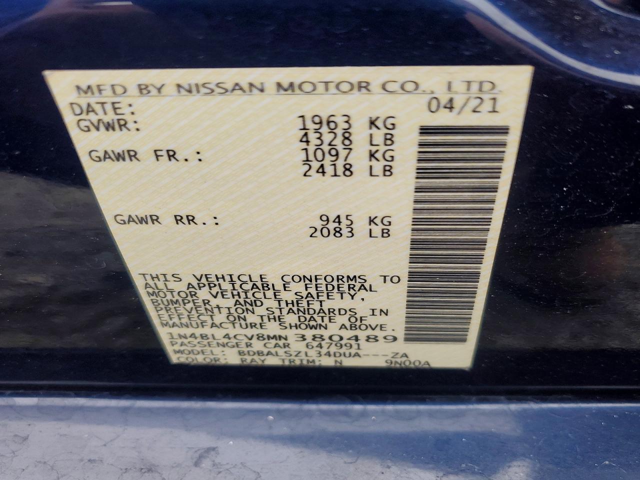 Nissan Altima Sr