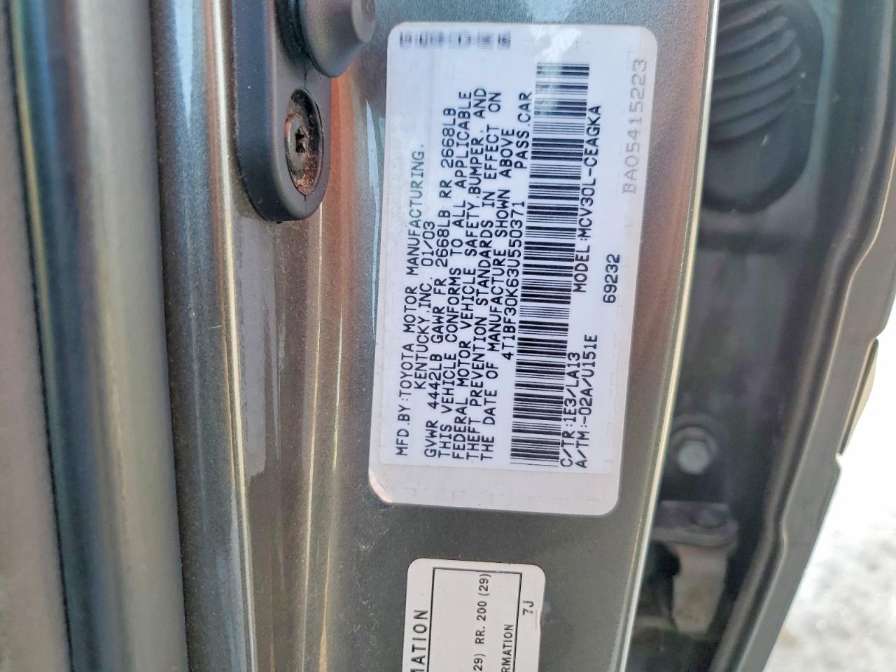 Toyota Camry Xle V6