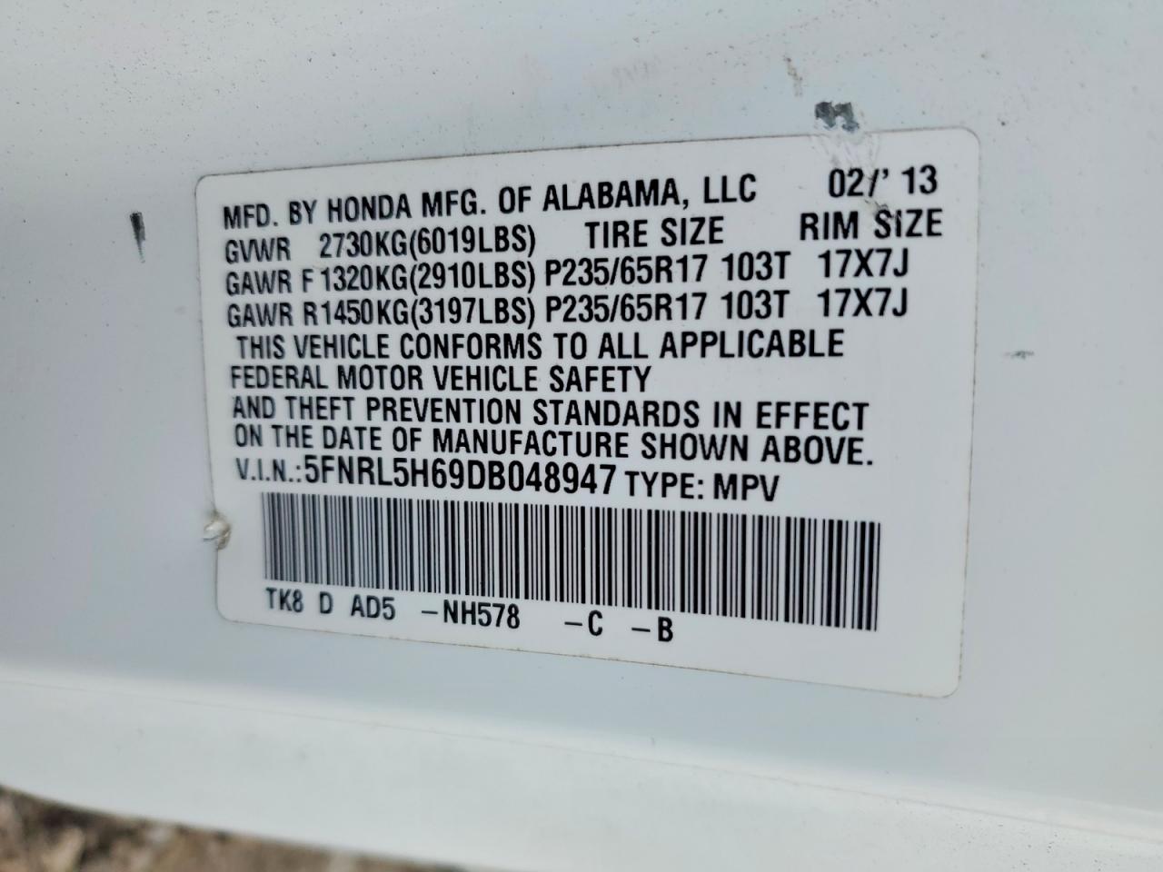 Honda Odyssey Exl